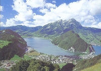 Bild Stansstad mit Bürgenstock und Vierwaldstättersee